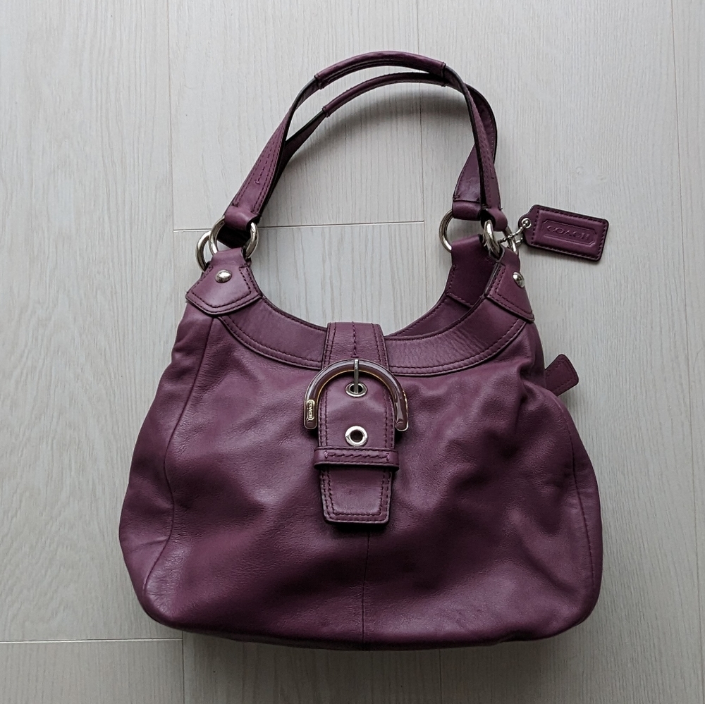 Vintage Poppy Coach Leather Purse